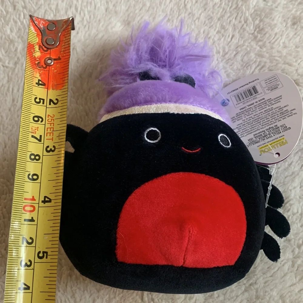 NWT Squishmallows Bella Squishmallows Spider Black Red Purple